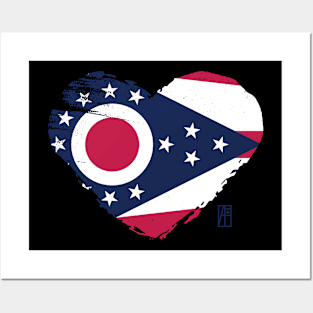 U.S. State - I Love Ohio - Ohio Flag Posters and Art